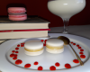 Panna cotta accompagné de ses macarons