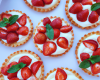 Tartelettes aux fraises sur sablé et crème mascarpone vanillée