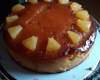 Gâteau vanillé à l'ananas caramélisé