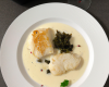 Filet de sole poêlé, crème de saint-jacques à la vanille