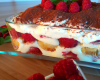 Tiramisu au chocolat blanc fraises framboises