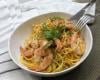 Spaghettis gambas-cumin