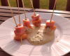 Brochettes de saumon et lotte au sabayon