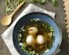 Bouillon aux champignons noirs et Hacao