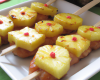 Brochettes de dinde banane / ananas