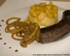 Le boudin et les 2 pommes au sirop de Liège.