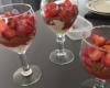 Coupe aux fraises, effet tiramisu