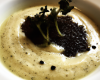 Crème de poireau au jus de truffe