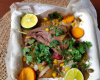 Papillote tagine de canard et petits légumes au citron confit et coriandre