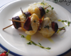 Brochettes de lotte au chorizo