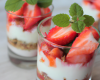 Verrine de chèvre frais aux fraises