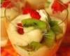 Verrine tropicale de fruits frais