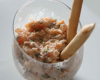 Verrine de tartare de saumon et son gressin