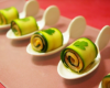 Rouleaux de saumon fumé aux courgettes