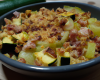 Crumble aux courgettes et aux lardons