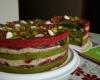 Cake vert et rouge