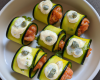 Courgettes farcies saumon et kiwi au chèvre