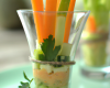 Verrine de crudité au brochet