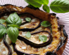 Tarte aubergine parfumée à l' Amande, Basilic et Parmesan