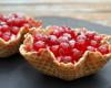 Tartelettes "express" au fromage frais et groseilles rouges