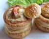 Vol au vent au saumon frais et noix de Saint Jacques