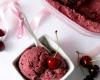 Glace à la cerise (sans sorbetière)