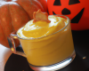 Crème de potiron Halloween, mousse de lard fumé