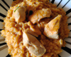 Risotto au poulet épicé