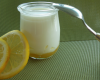 Yaourts à l'arôme citron sur lit de Lemon Curd