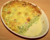 Gratin de ravioles aux lardons et courgettes