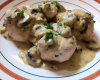 Champignons de Paris farcis au poulet et sa sauce