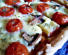 Tarte aux tomates,champignons,moutarde,mozzarella