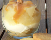 Verrine de poires, crème caramel au beurre salé