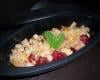 Papillote de fruits cannelle au crumble