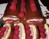 Bûche aux framboises et nutella