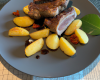 Carré d'agneau du Connemara à la sauge et pignon, pommes de terre pimentées