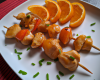 Brochette de poulet à l'orange