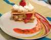 Millefeuille rhubarbes gingembre et fraises label rouge