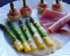 Asperges au jambon et St Jacques