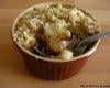 Crumble aux poires, biscuits bretons, et chocolat