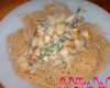 Spaghetti aux Saint Jacques et aux champignons