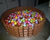 Gâteau d'anniversaire aux bonbons chocolatés