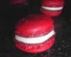 Macarons rouge ganache chantilly chocolat blanc