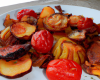 Pommes de terre et tomates séchées à la braise