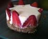 Cheesecake noisette fraise et chocolat blanc