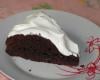 Gâteau au chocolat et framboises à la crème