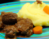 Carbonnade à l'irlandaise et son trio de purée aux couleurs irlandaises