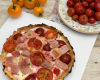 Tarte aux tomates cerises et jambon blanc