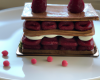 Mon mille feuilles au chocolat et mousse aux framboises