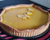 Tarte au citron, pâte aromatisée aux zestes